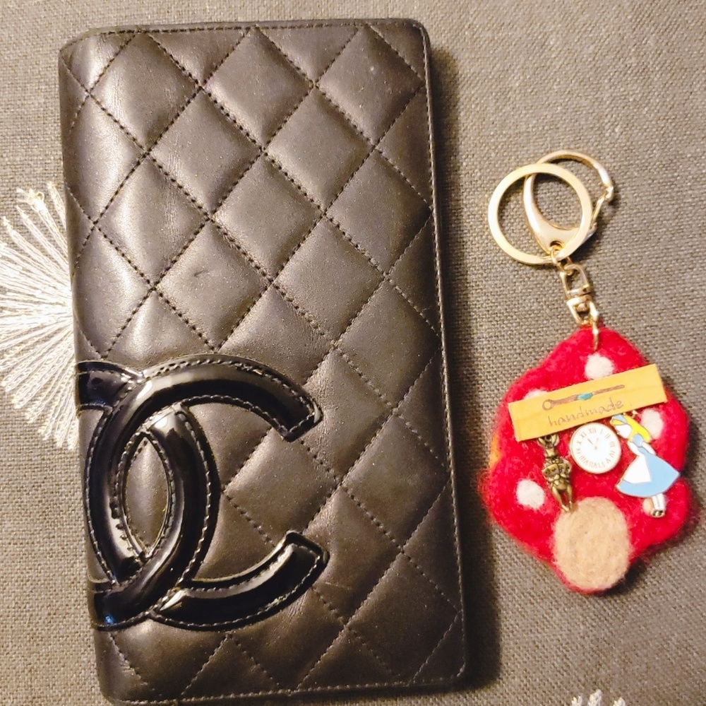 Chanel cambon wallet well loved.